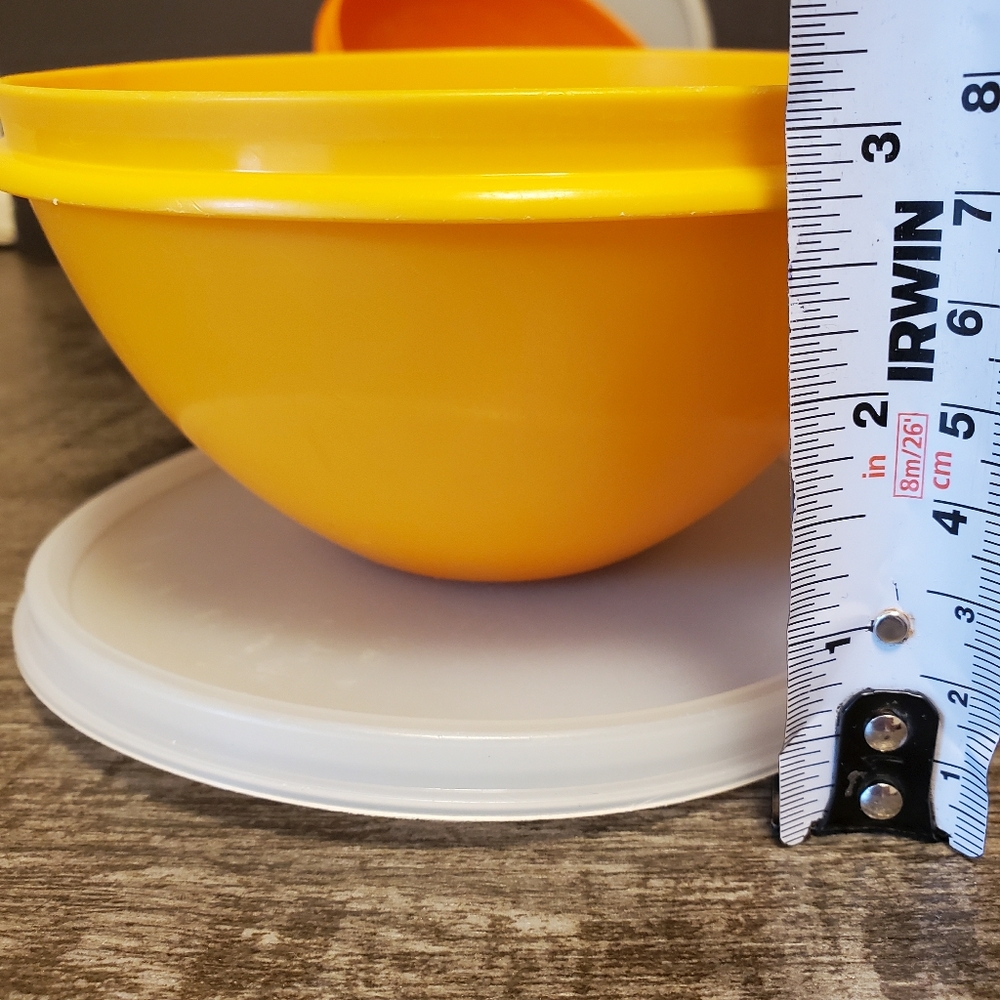 Vintage Tupperware Wonderlier Bowl Set. Fall Harvest Colors. 5x with Lids #233 - Picture 3 of 7